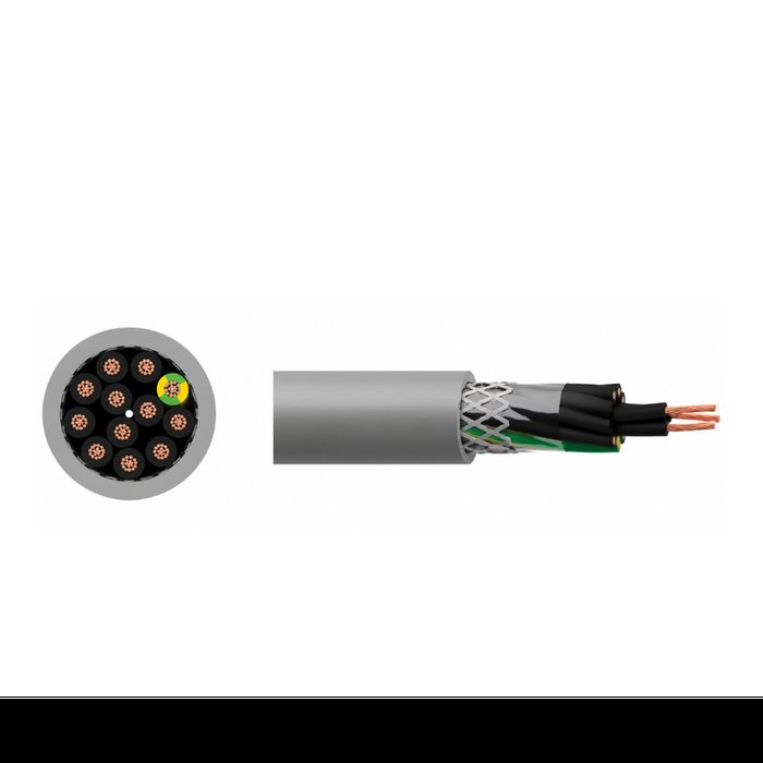 CY flexible control cable, tinned copper braid screen