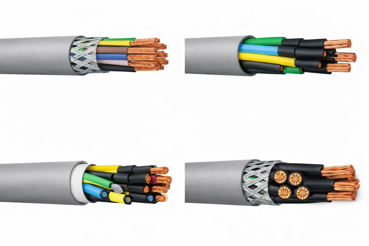 Electric cables — control cable range